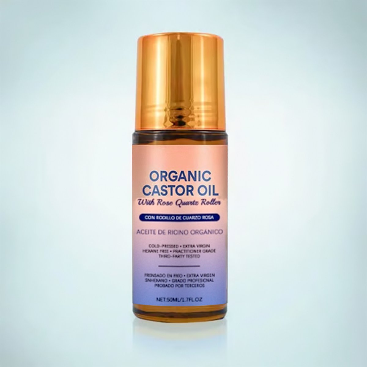 đ#1 Best Seller â°Organic Golden Castor Oil Roll-On with Rose Quartz