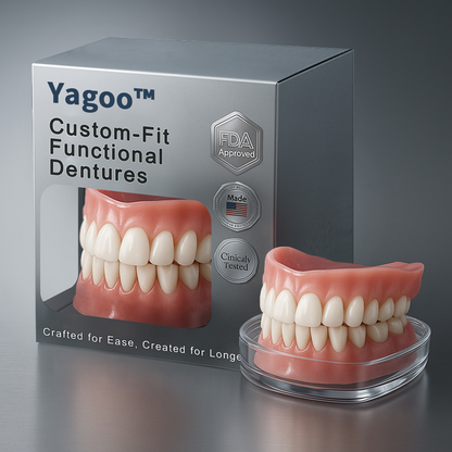 🔥Yagoo™ AdaptableFit Custom-Fit Functional Dentures – Clinically backed comfort-fit dentures | Made in the USA | FDA-Certified🦷